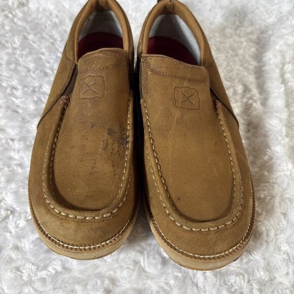 Twisted X Men's Tawny Brown CellStretch Wedge Driving Moc MCAX004 Size 9 Wide - Picture 2 of 10